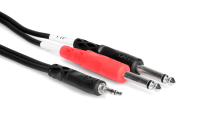 Hosa CMP-159 3.5mm TRS - Dual 6.3mm TS Y-Cable 3m