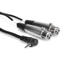 Hosa CYX-402F Dual XLR Female - Right-angle 3.5mm TRS Y-Cable 0.6m